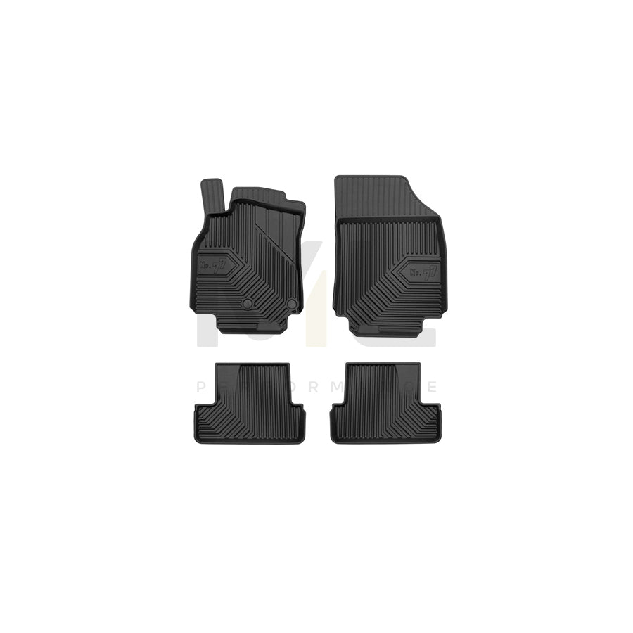 FROGUM Tailored, No.77 77426740 Floor mat set for RENAULT Megane III Coupe (DZ) Elastomer, Front and Rear, Quantity: 4, Black, (LHD)