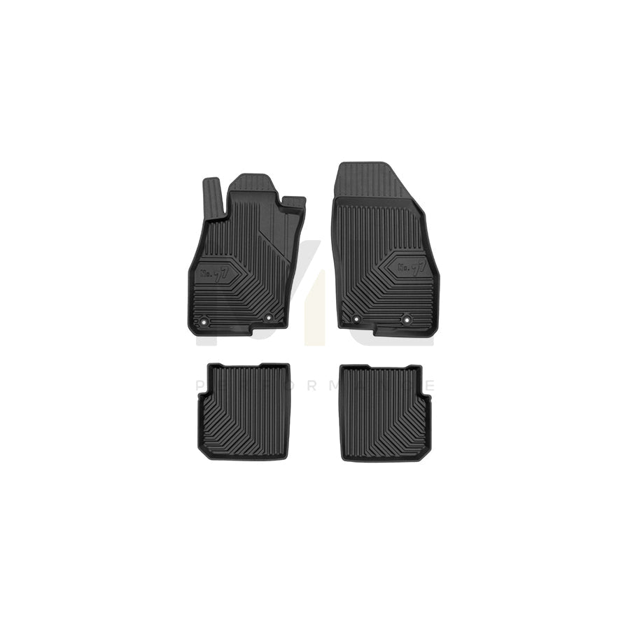FROGUM Tailored, No.77 77426849 Floor mat set for ALFA ROMEO MiTo (955) Elastomer, Front and Rear, Quantity: 4, Black, (LHD)