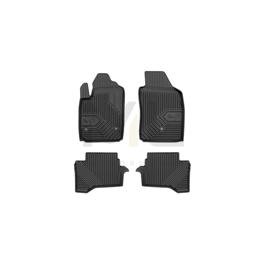 FROGUM Tailored, No.77 77426856 Floor mat set for FIAT 500e Elastomer, Front and Rear, Quantity: 4, Black, (LHD)