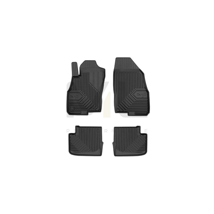 FROGUM Tailored, No.77 77426986 Floor mat set for FIAT Punto Evo Hatchback (199) Elastomer, Front and Rear, Quantity: 4, Black, (LHD)