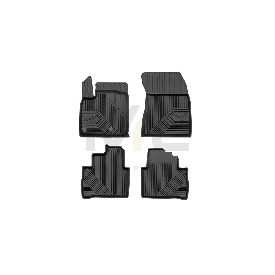 FROGUM Tailored, No.77 77427044 Floor mat set for NISSAN Qashqai III (J12) Elastomer, Front and Rear, Quantity: 4, Black, (LHD)