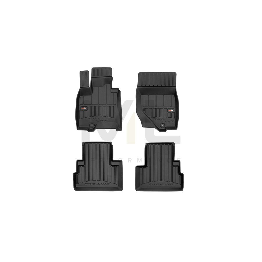 FROGUM Tailored, ProLine 3D427181 Floor mat set for INFINITI QX70 Off-Road Elastomer, Front and Rear, Quantity: 4, Black, (LHD)