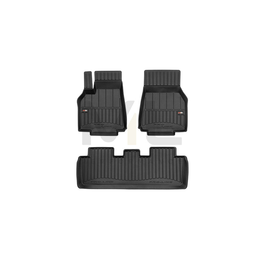 FROGUM Tailored, ProLine 3D427341 Floor mat set for TESLA Model Y (5YJY) Elastomer, Front and Rear, Quantity: 3, Black, (LHD)