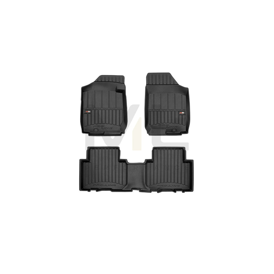FROGUM Tailored, ProLine 3D427396 Floor mat set for KIA Carens III (UN) Elastomer, Front and Rear, Quantity: 3, Black, (LHD)