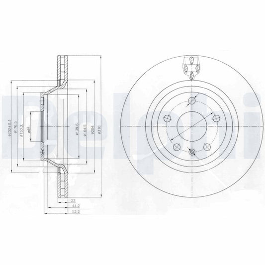 DELPHI BG4090 Brake Disc .