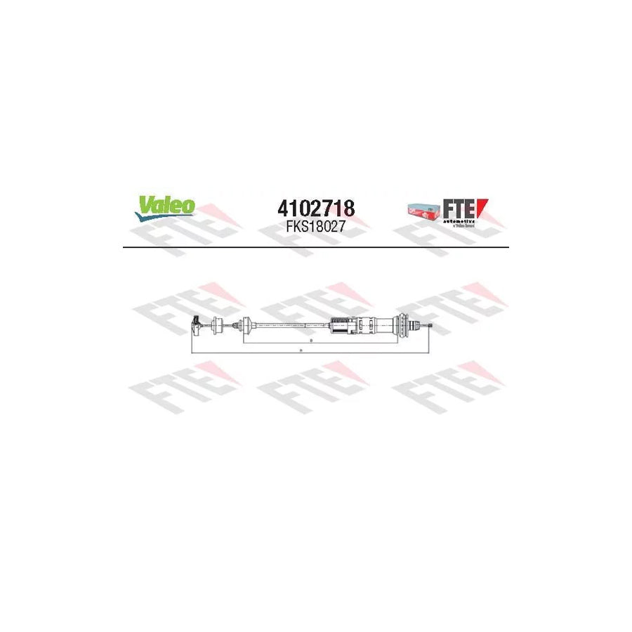 FTE 4102718 Clutch Cable for Peugeot 206