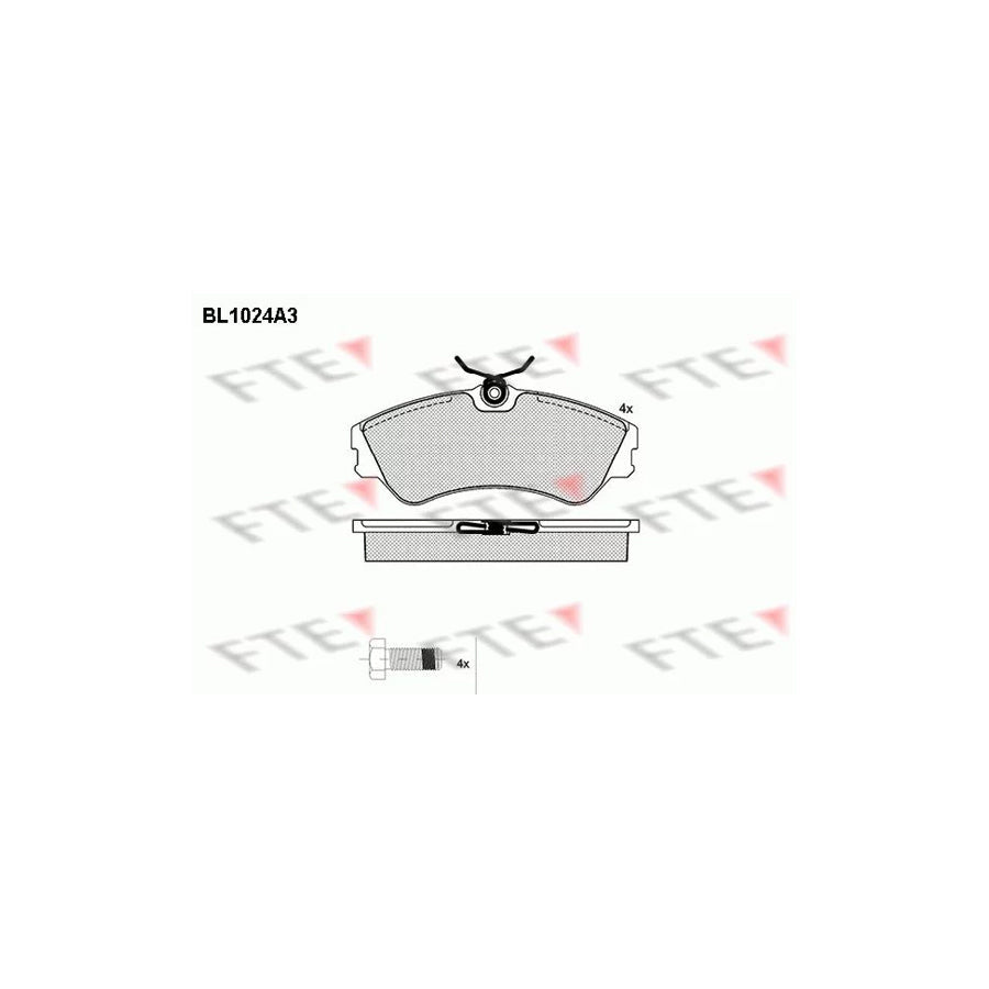 FTE 9010010 Brake Pad Set for VW Transporter