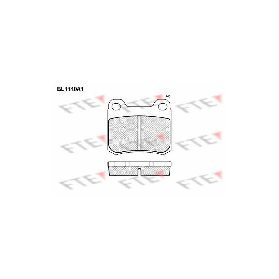 FTE 9010039 Brake Pad Set Suitable for Mercedes-Benz 190 (W201)