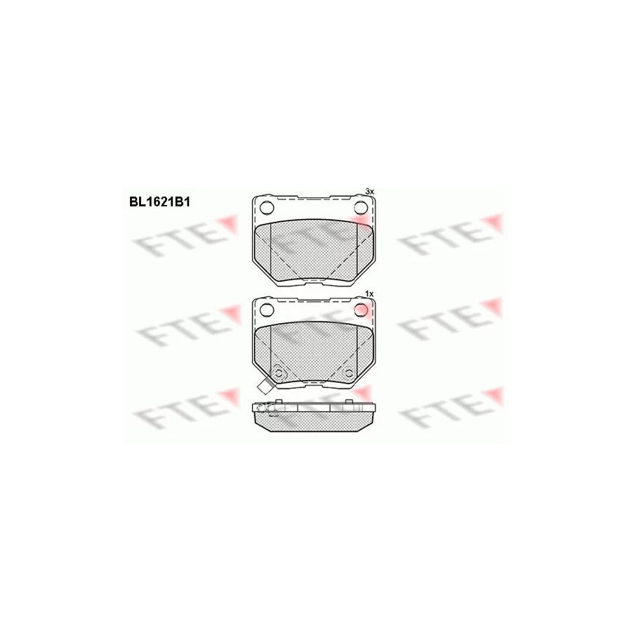 FTE 9010254 Brake Pad Set for Subaru Impreza