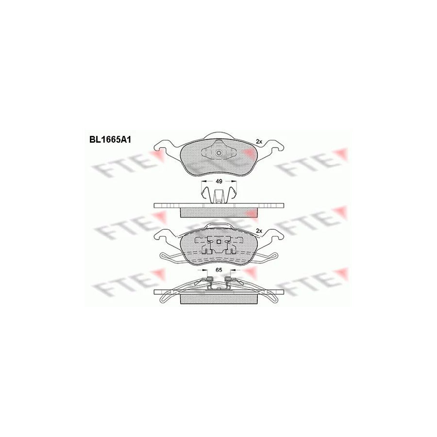 FTE 9010277 Brake Pad Set for Ford Focus