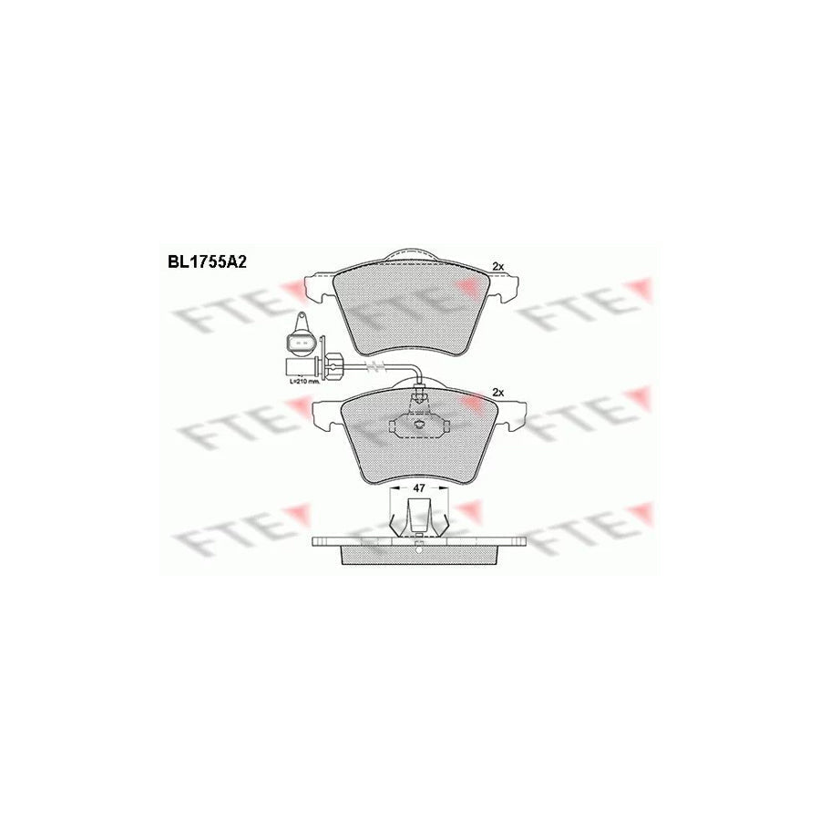 FTE 9010336 Brake Pad Set for VW Transporter