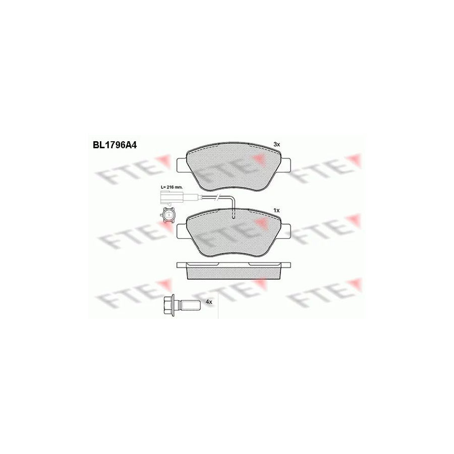 FTE 9010366 Brake Pad Set