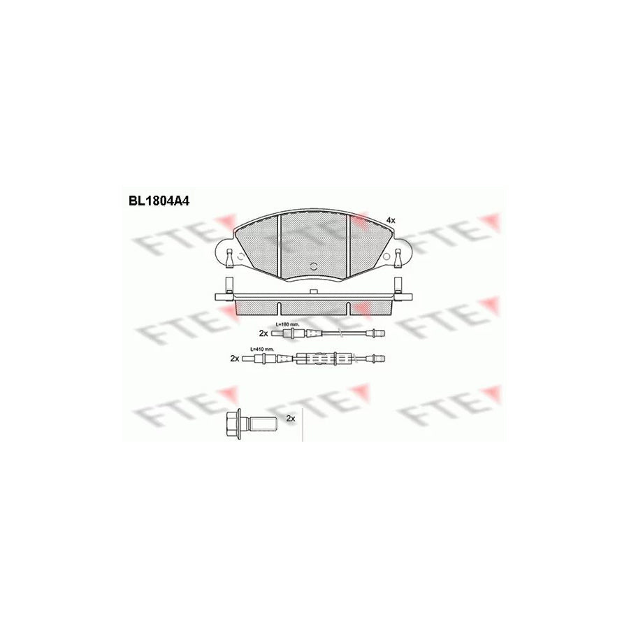 FTE 9010379 Brake Pad Set for Citroen C5