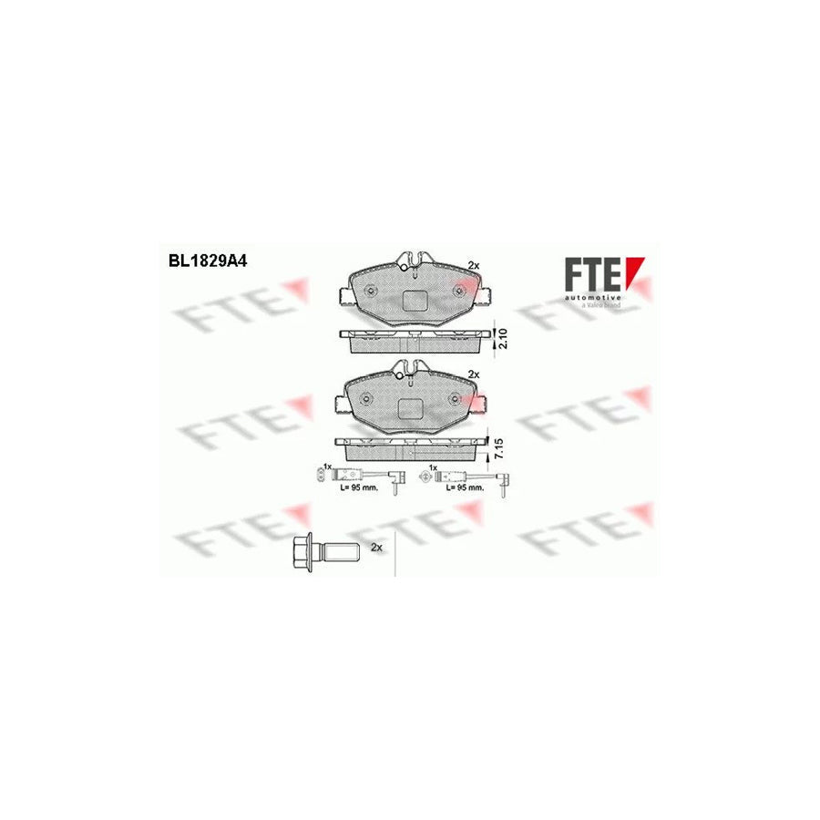 FTE 9010407 Brake Pad Set Suitable for Mercedes-Benz E-Class