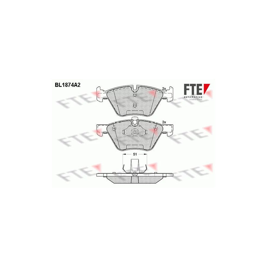 FTE 9010457 Brake Pad Set for BMW 5 Series