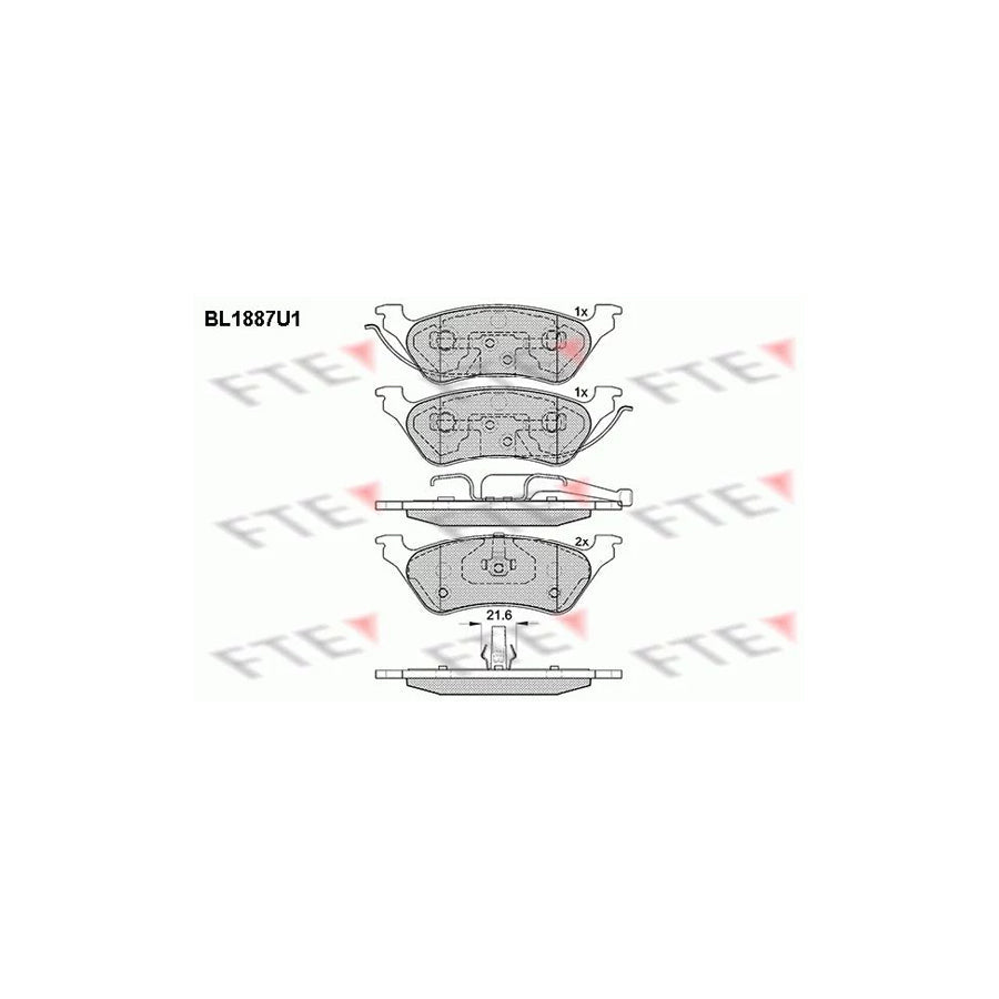 FTE 9010472 Brake Pad Set