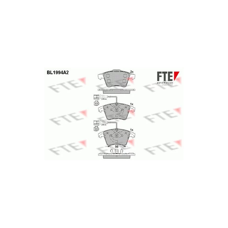 FTE 9010582 Brake Pad Set for VW Touareg I (7La, 7L6, 7L7)