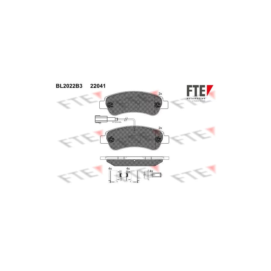 FTE 9010609 Brake Pad Set