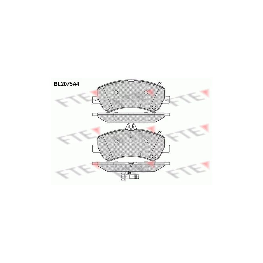 FTE 9010659 Brake Pad Set Suitable for Mercedes-Benz Glk (X204)