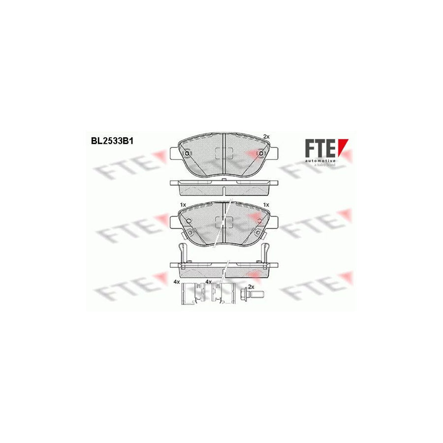 FTE 9010786 Brake Pad Set for Fiat 500L (351, 352)