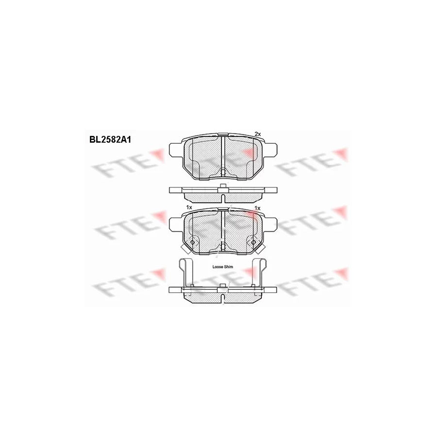 FTE 9010832 Brake Pad Set