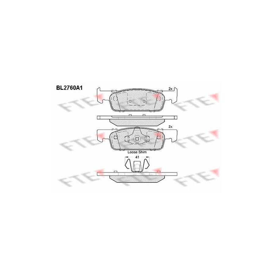 FTE 9010967 Brake Pad Set