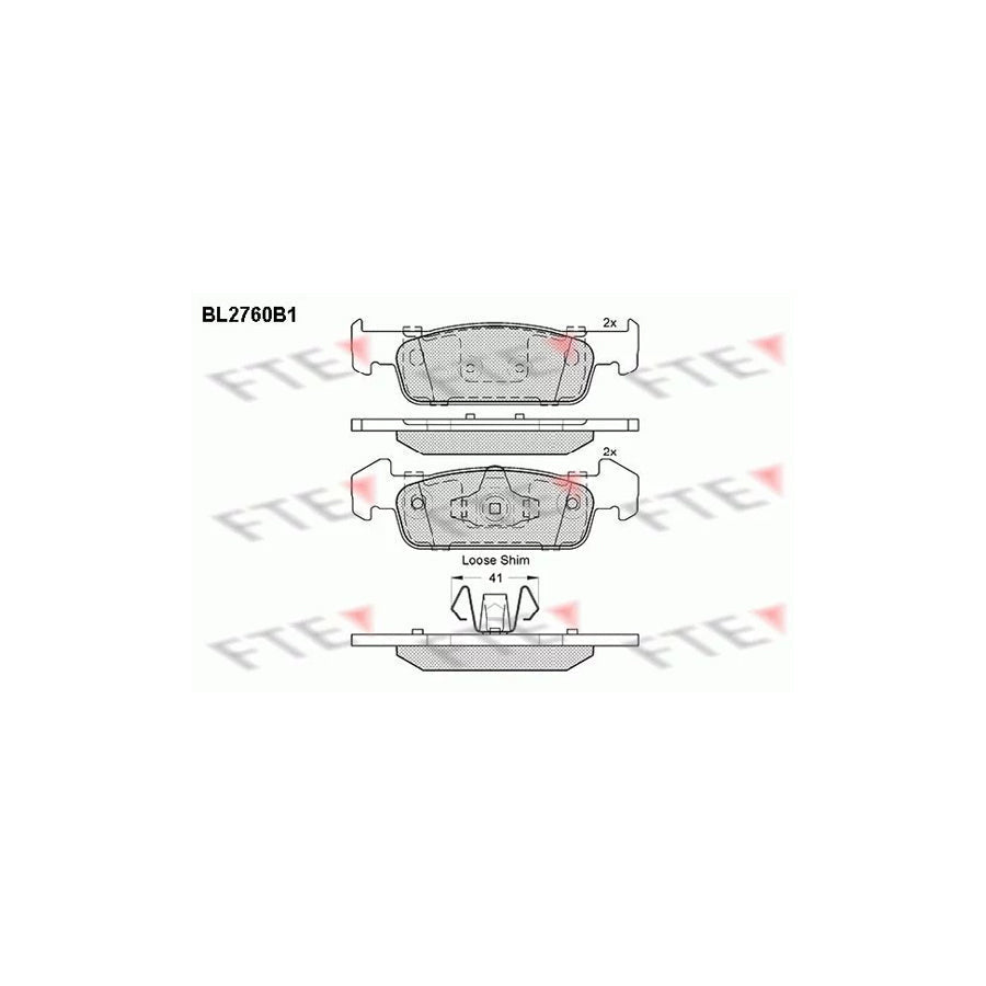 FTE 9010968 Brake Pad Set