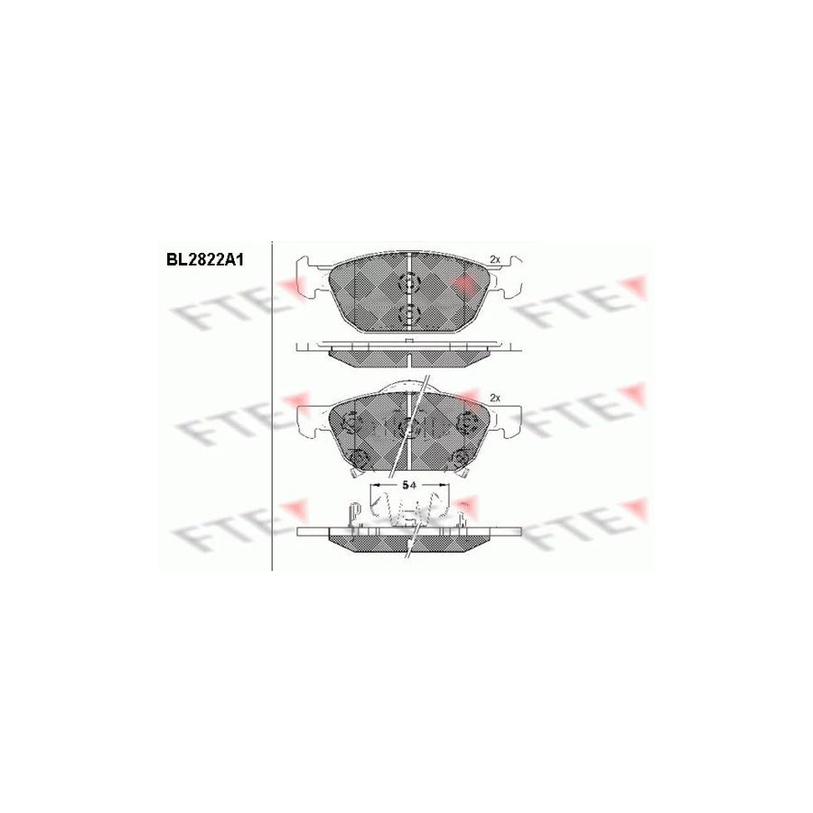 FTE 9011005 Brake Pad Set for Honda CIVIC