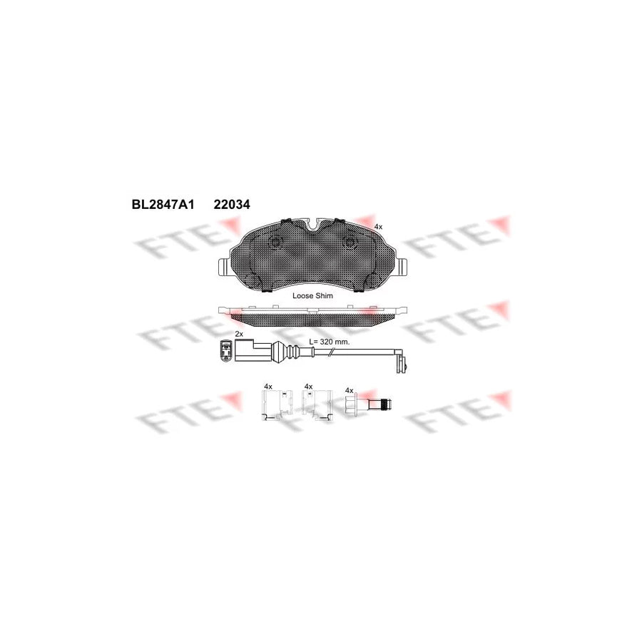 FTE 9011023 Brake Pad Set