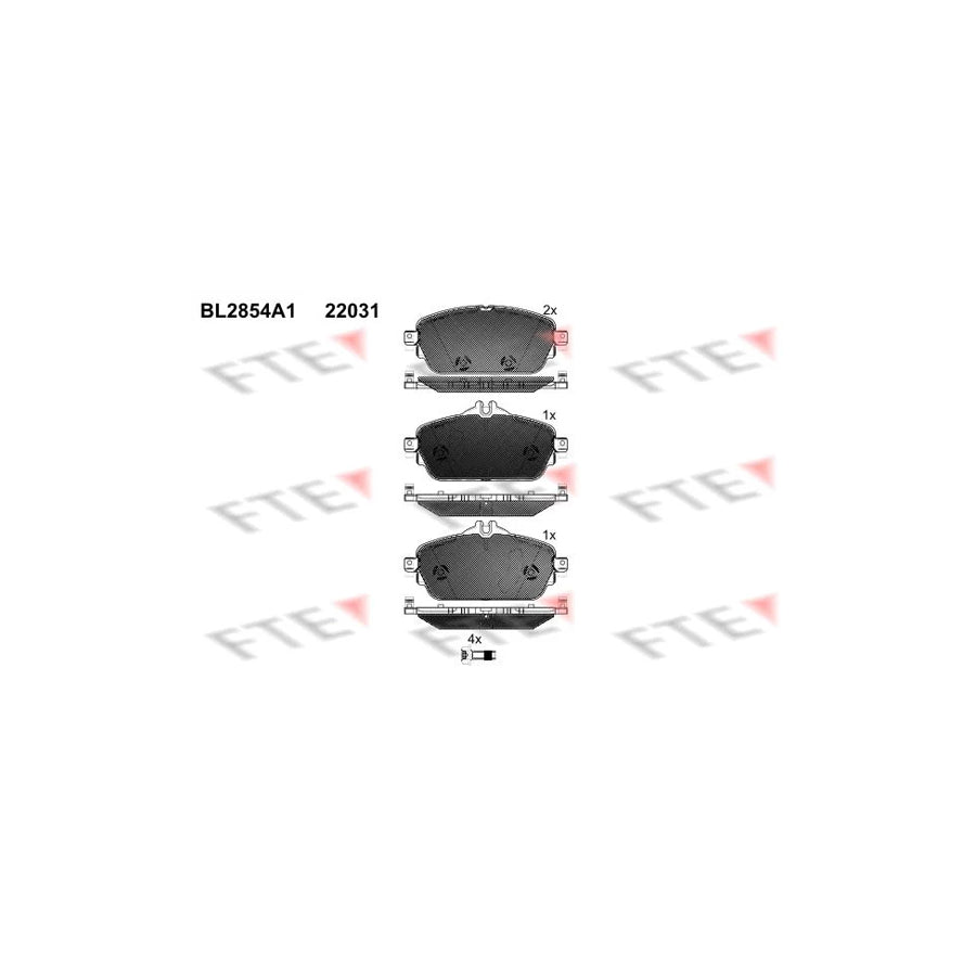 FTE 9011027 Brake Pad Set Suitable for Mercedes-Benz C-Class