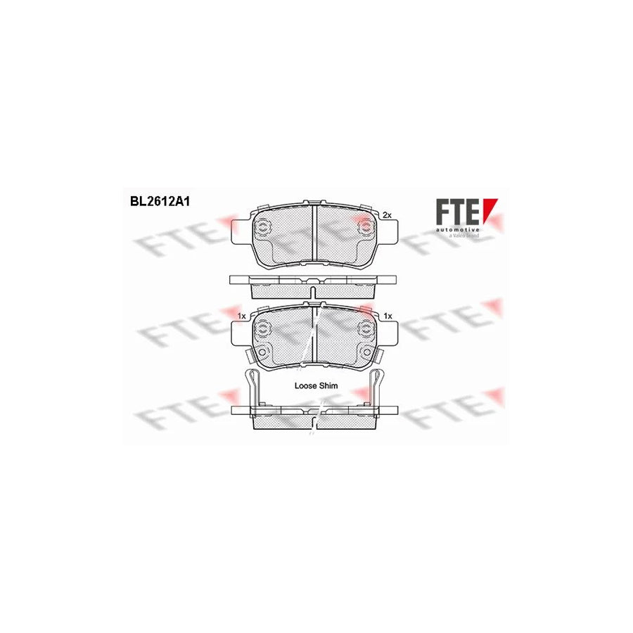 FTE 9011075 Brake Pad Set for Honda Odyssey