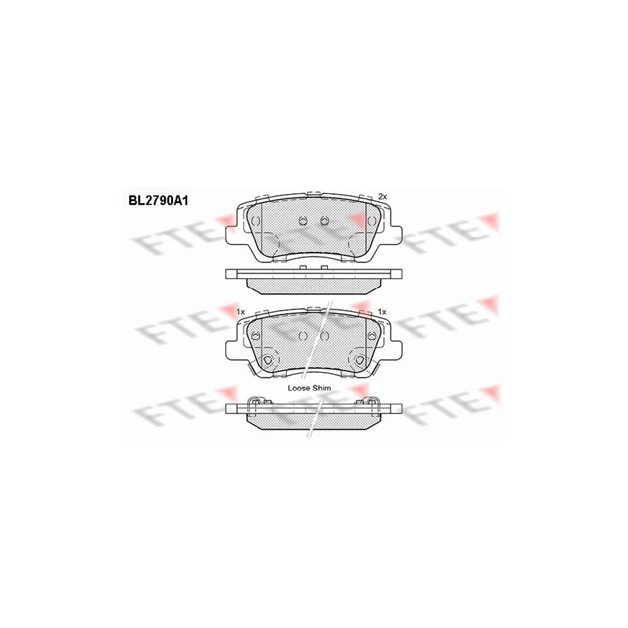 FTE 9011077 Brake Pad Set for Cadillac Ats
