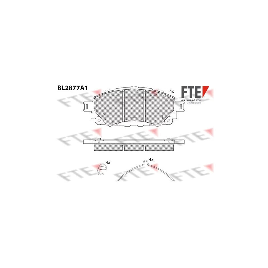 FTE 9011117 Brake Pad Set for Toyota Hilux VIII Pickup