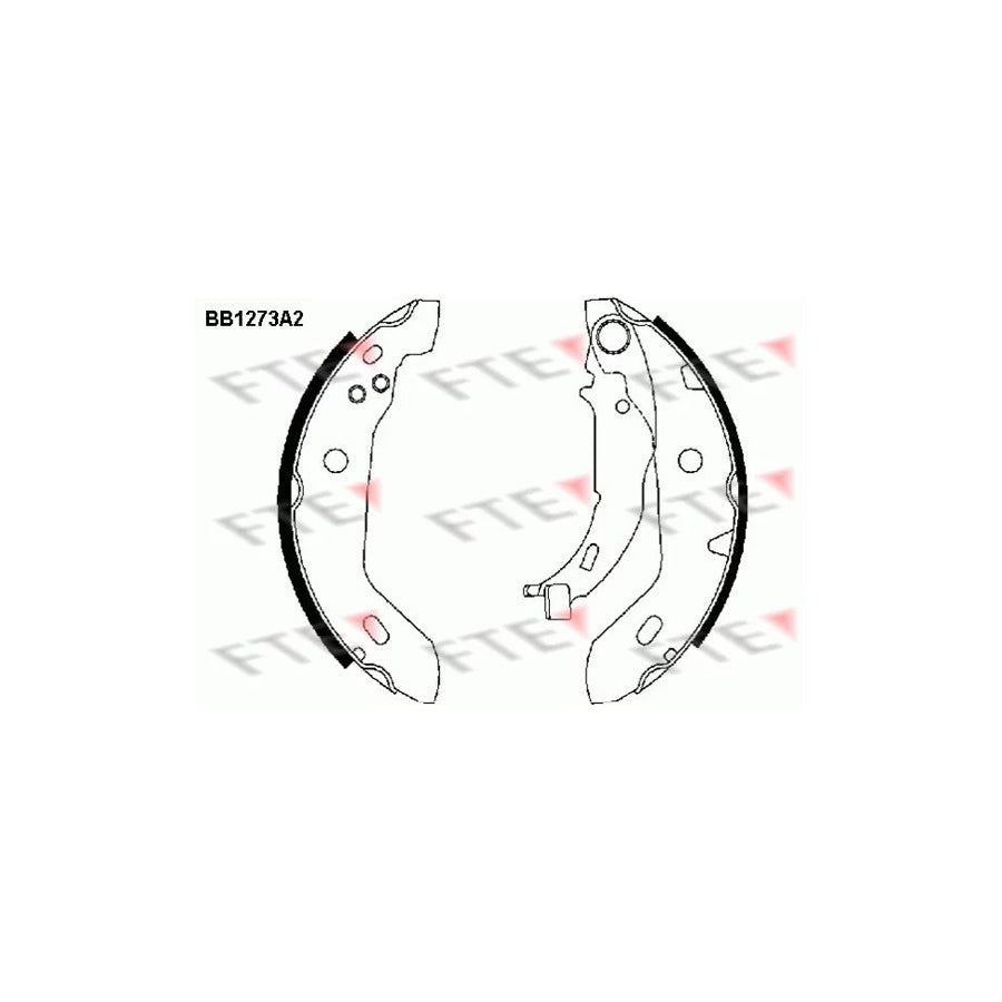 FTE 9100059 Brake Shoe Set Suitable for Mercedes-Benz A-Class (W168)