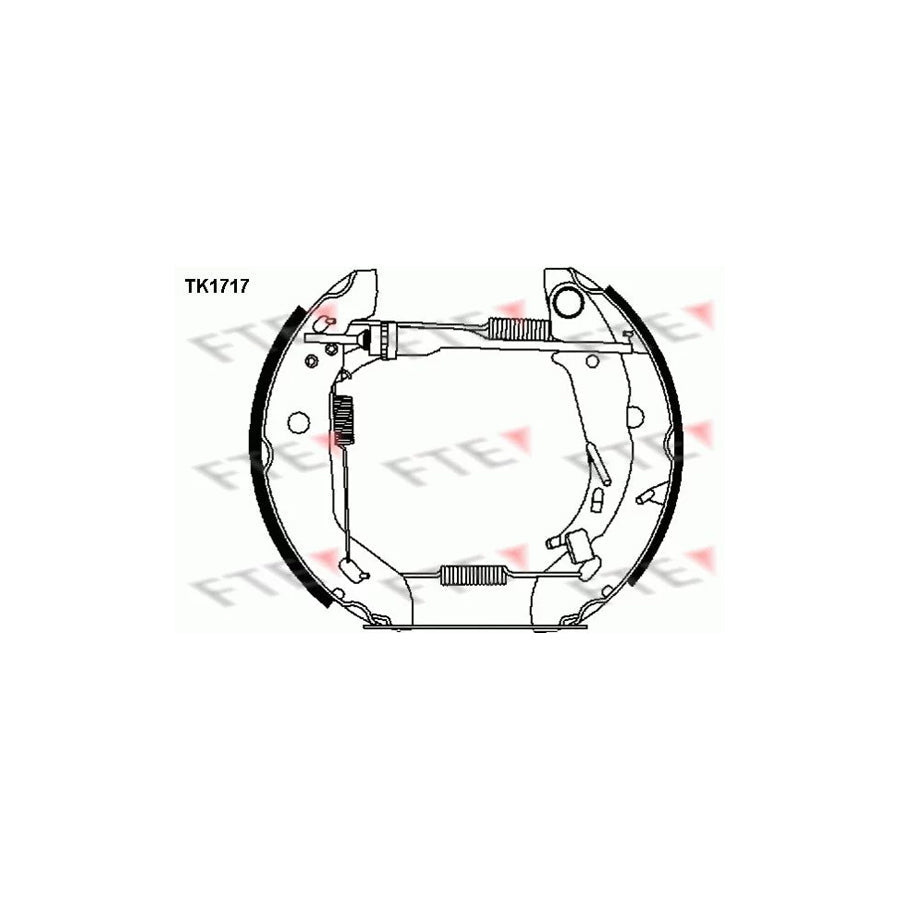 FTE 9110006 Brake Shoe Set Suitable for Mercedes-Benz A-Class (W168)