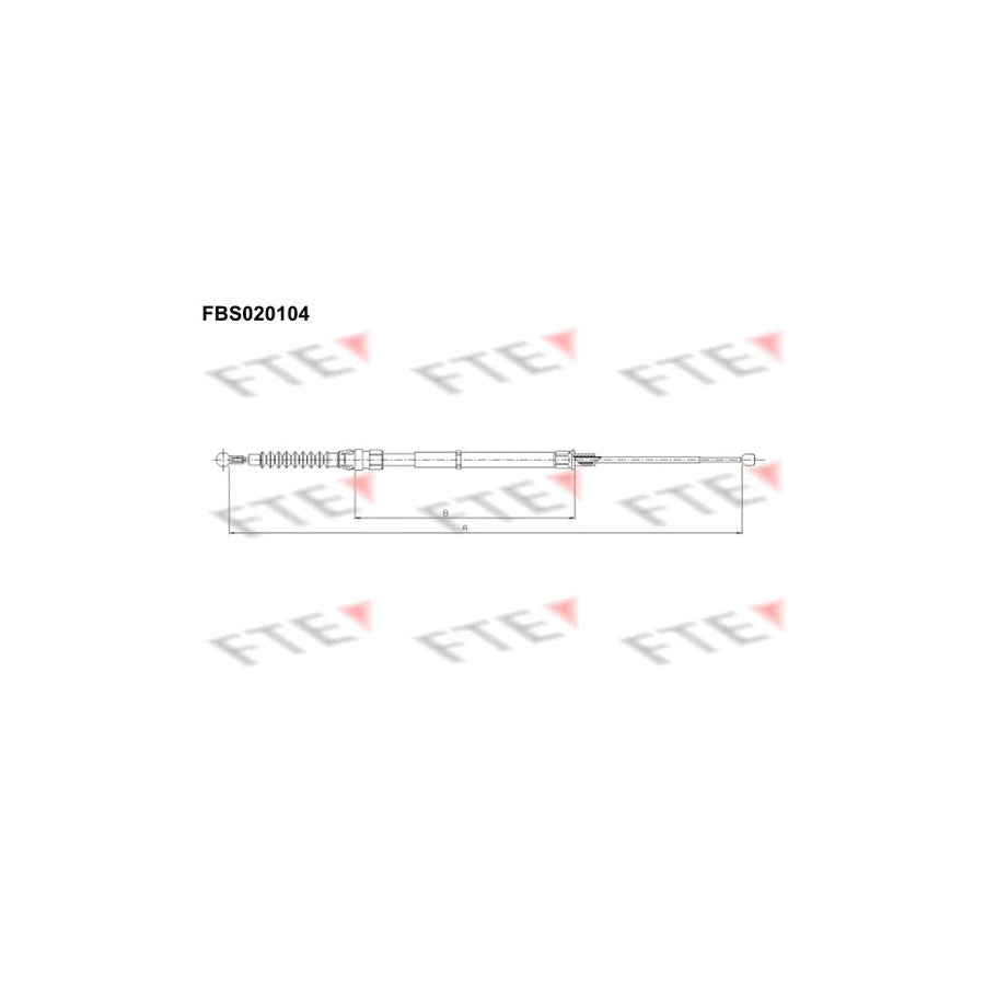 FTE 9250008 Hand Brake Cable for Skoda Octavia