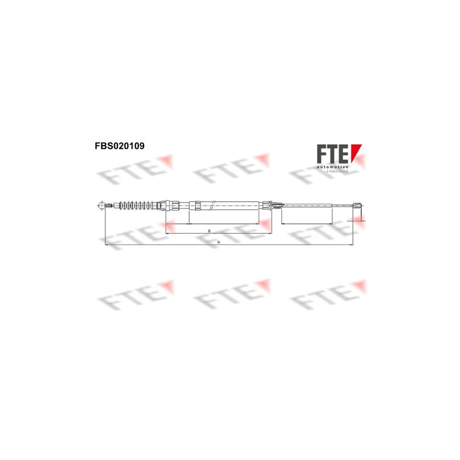 FTE 9250013 Hand Brake Cable for Audi Tt