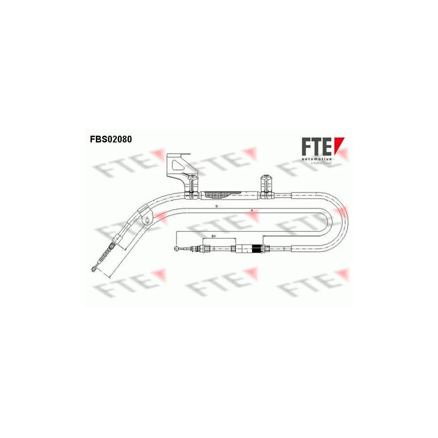 FTE 9250080 Hand Brake Cable for Skoda Superb I Saloon (3U4)