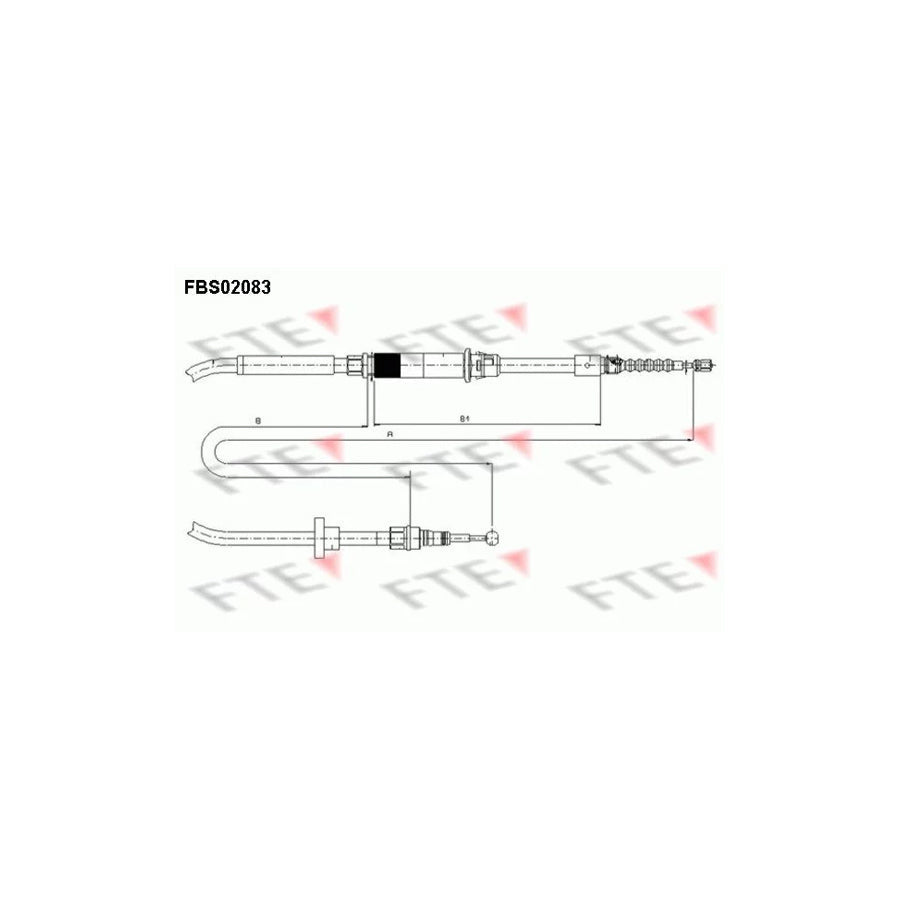 FTE 9250083 Hand Brake Cable for VW Passat