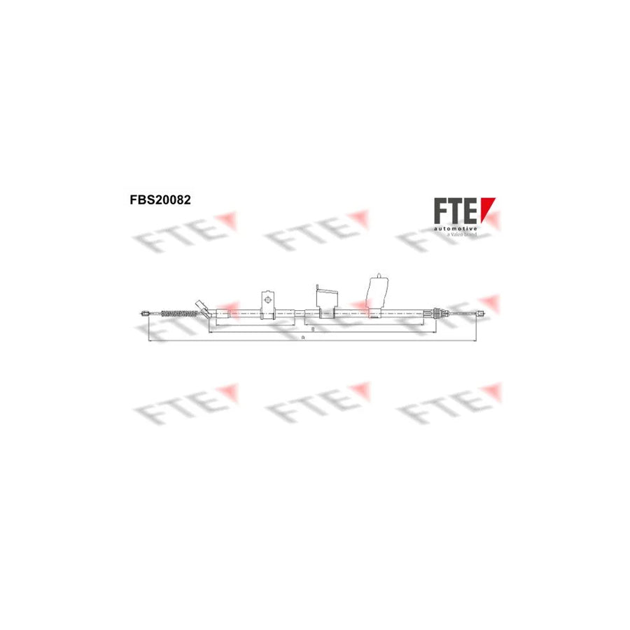FTE 9250591 Hand Brake Cable for Renault Koleos I (Hy)