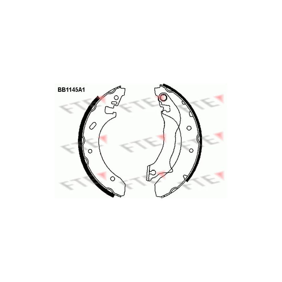 FTE Bb1145A1 Brake Shoe Set for Ford Mondeo