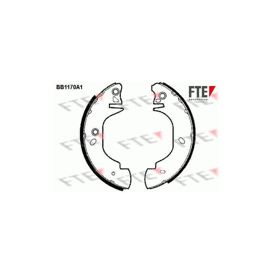 FTE Bb1170A1 Brake Shoe Set for Ford Transit
