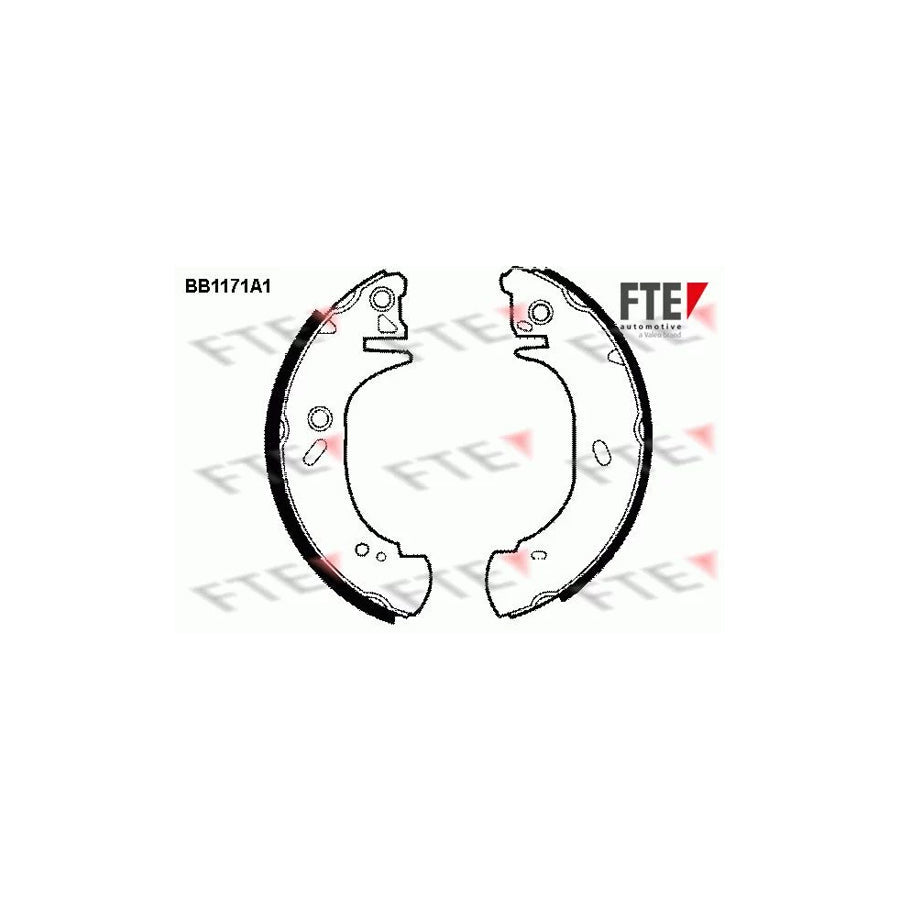 FTE Bb1171A1 Brake Shoe Set for Ford Transit