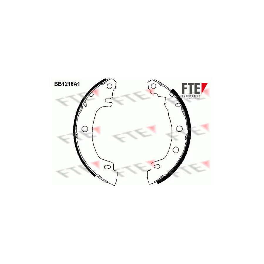 FTE Bb1216A1 Brake Shoe Set for Renault Megane