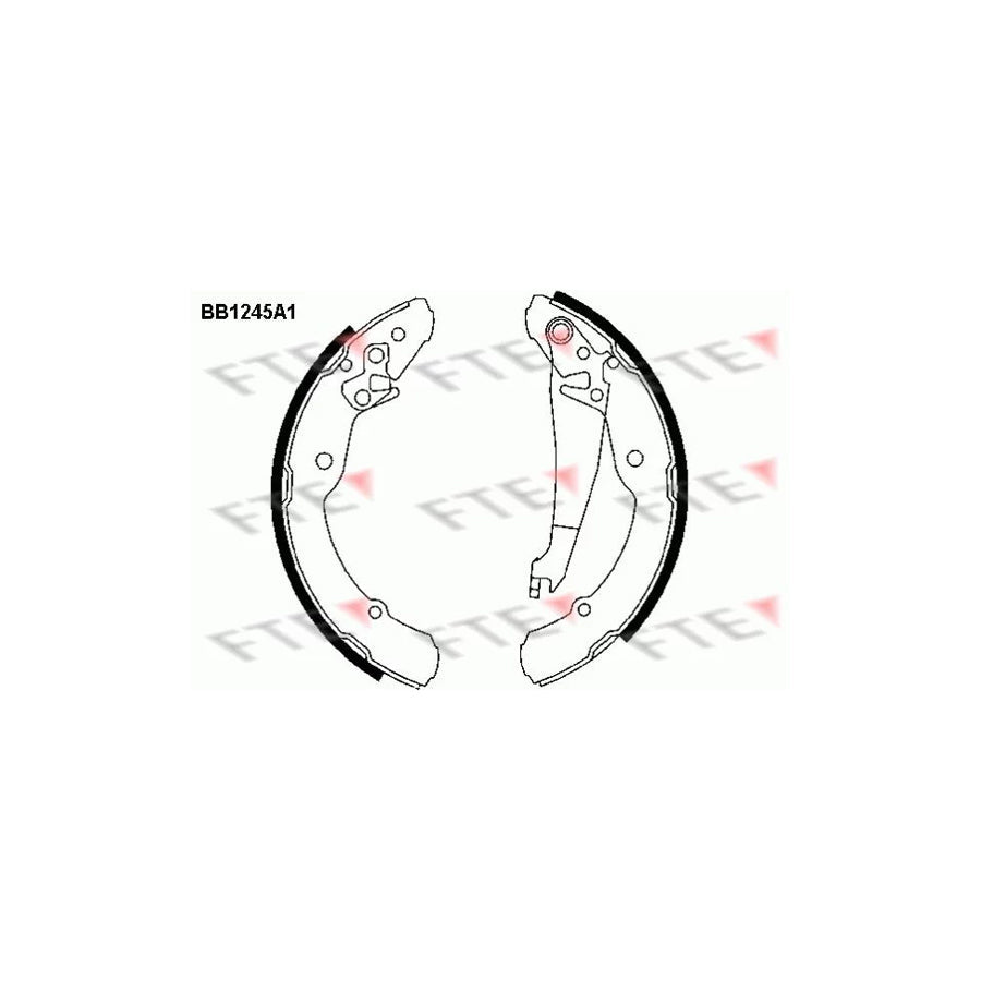 FTE Bb1245A1 Brake Shoe Set