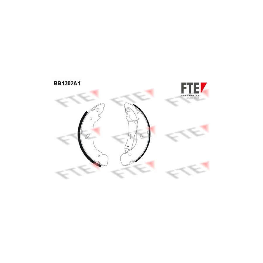 FTE Bb1302A1 Brake Shoe Set for Ford Transit