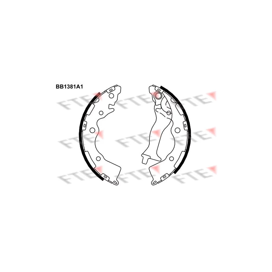 FTE Bb1381A1 Brake Shoe Set