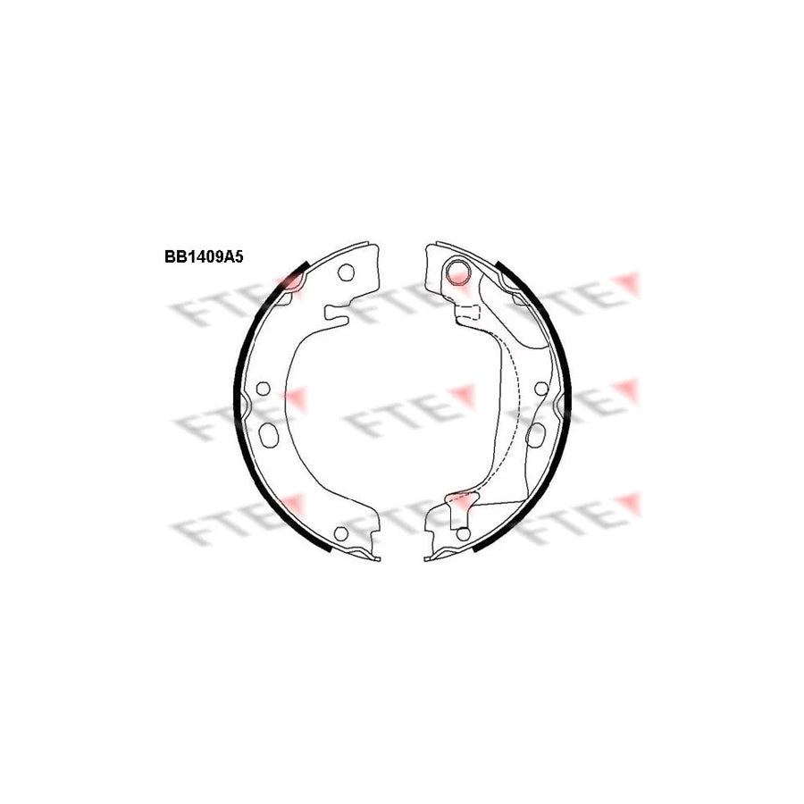 FTE Bb1409A5 Handbrake Shoes for Toyota Corolla