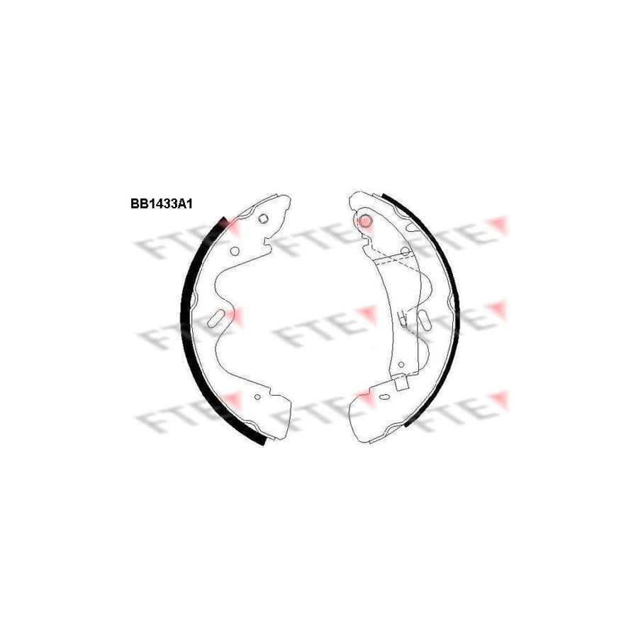 FTE Bb1433A1 Brake Shoe Set for Nissan Terrano II Off-Road (R20)