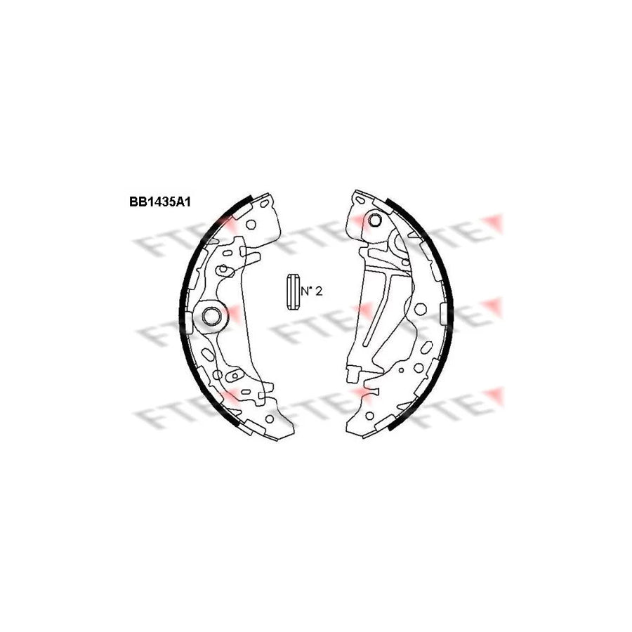 FTE Bb1435A1 Brake Shoe Set for KIA Sedona I (Gq)